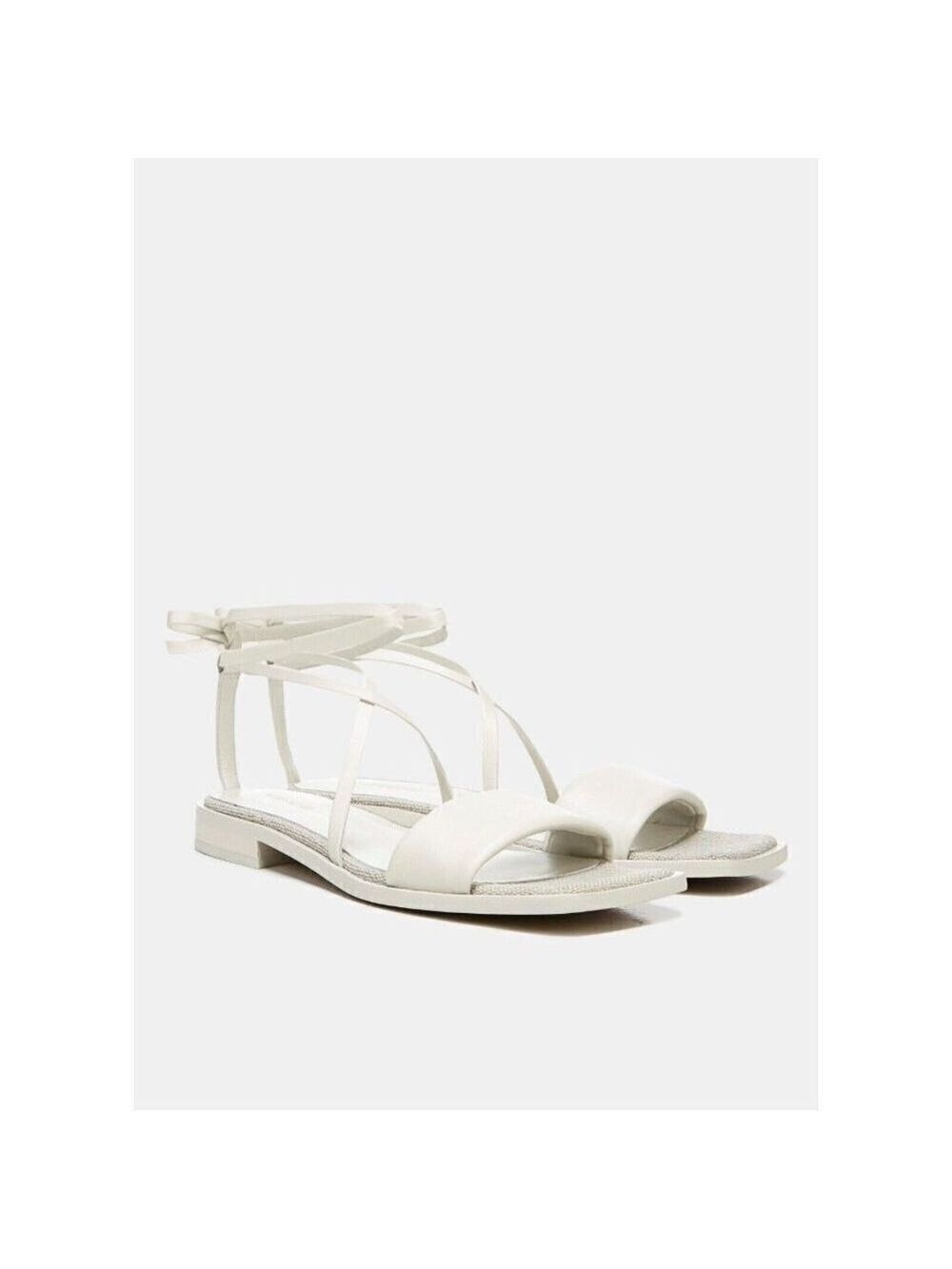 VINCE Women's Ivory "Layla" sandals leather ankle wrap